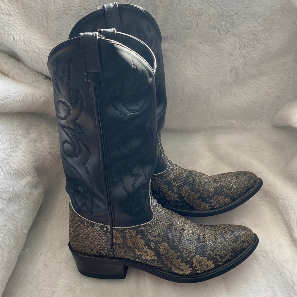 Old West Men’s Snake Print Western Boots, Boot Barn, VCM9041 - 9.5-D